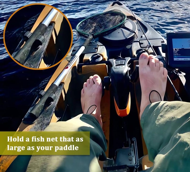 Huntury Kayak Paddle & Fishing Net Holder - Track Mount Accessories for Canoe, Paddle Board - Image 3